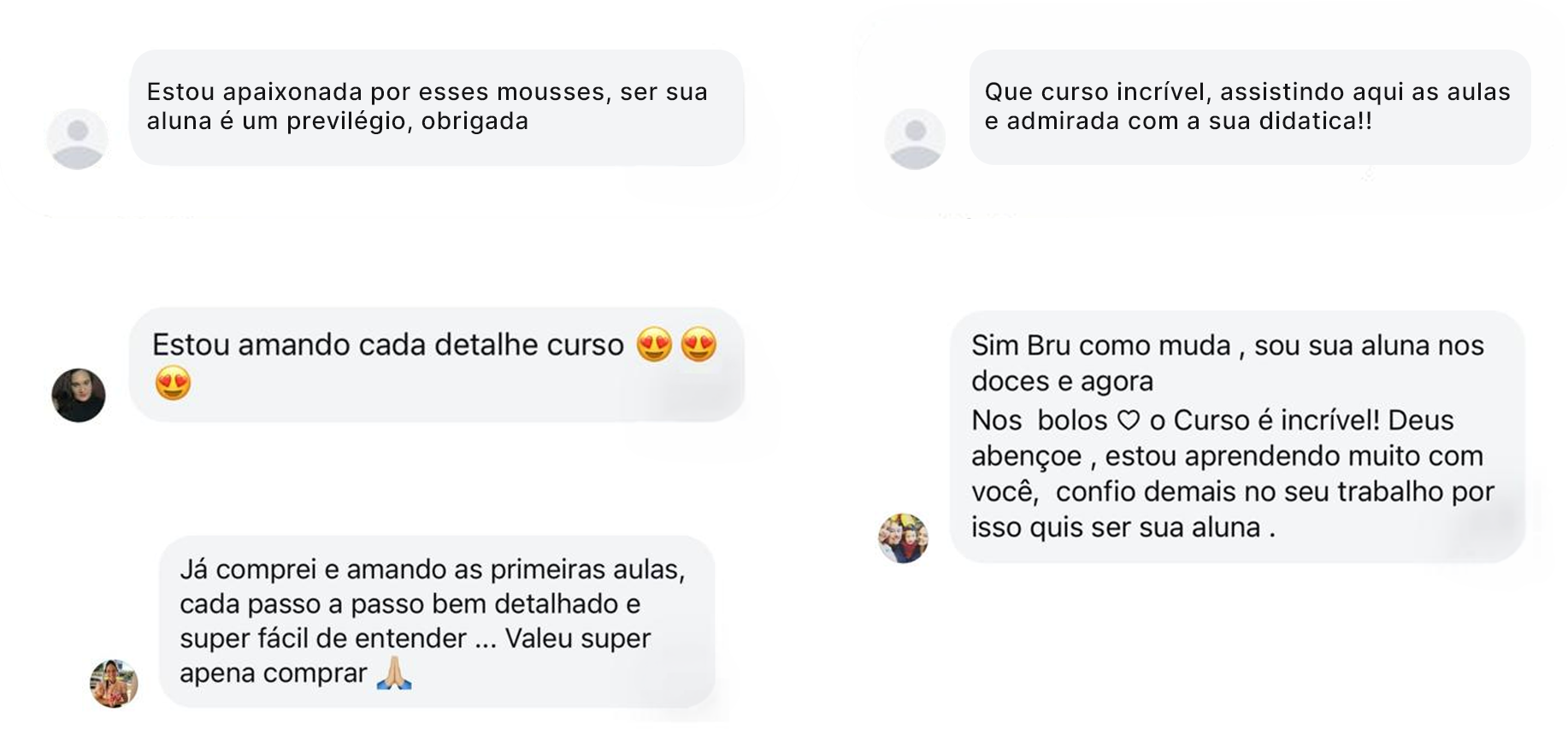 Feedbacks de alunas