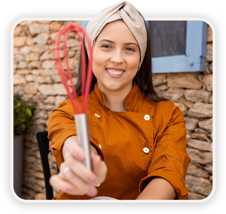 Brunna Paulino na cozinha